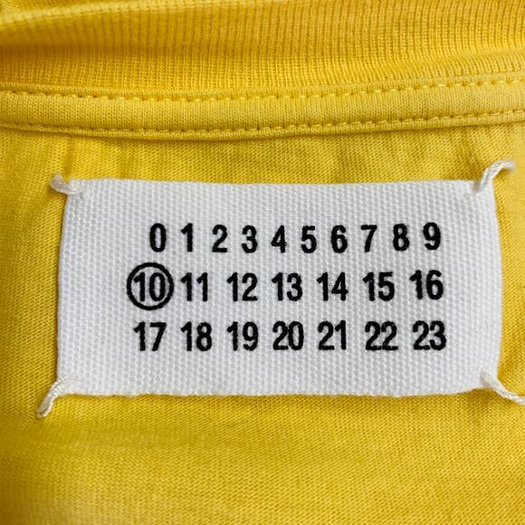 MAISON MARTIN MARGIELA Size M Yellow Cotton Side Snaps Crew Neck T-shirt - Picture 10 of 14